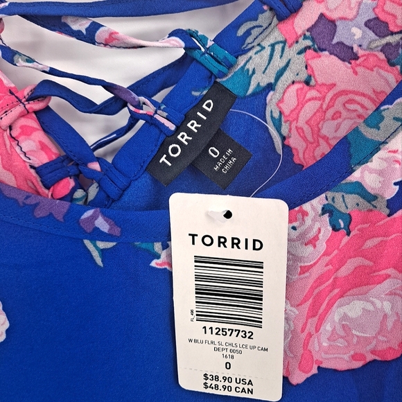 💜 2/$36 💜New w/Tags! Torrid Sophie Cami w/Crisscross Back & Adjustable Straps - Picture 9 of 12